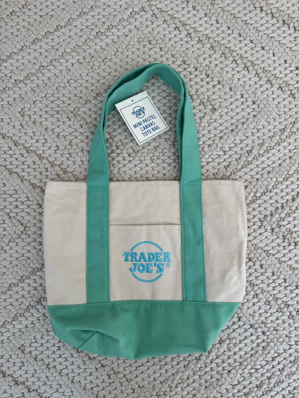 Trader Joe's Mini Pastel Canvas Tote